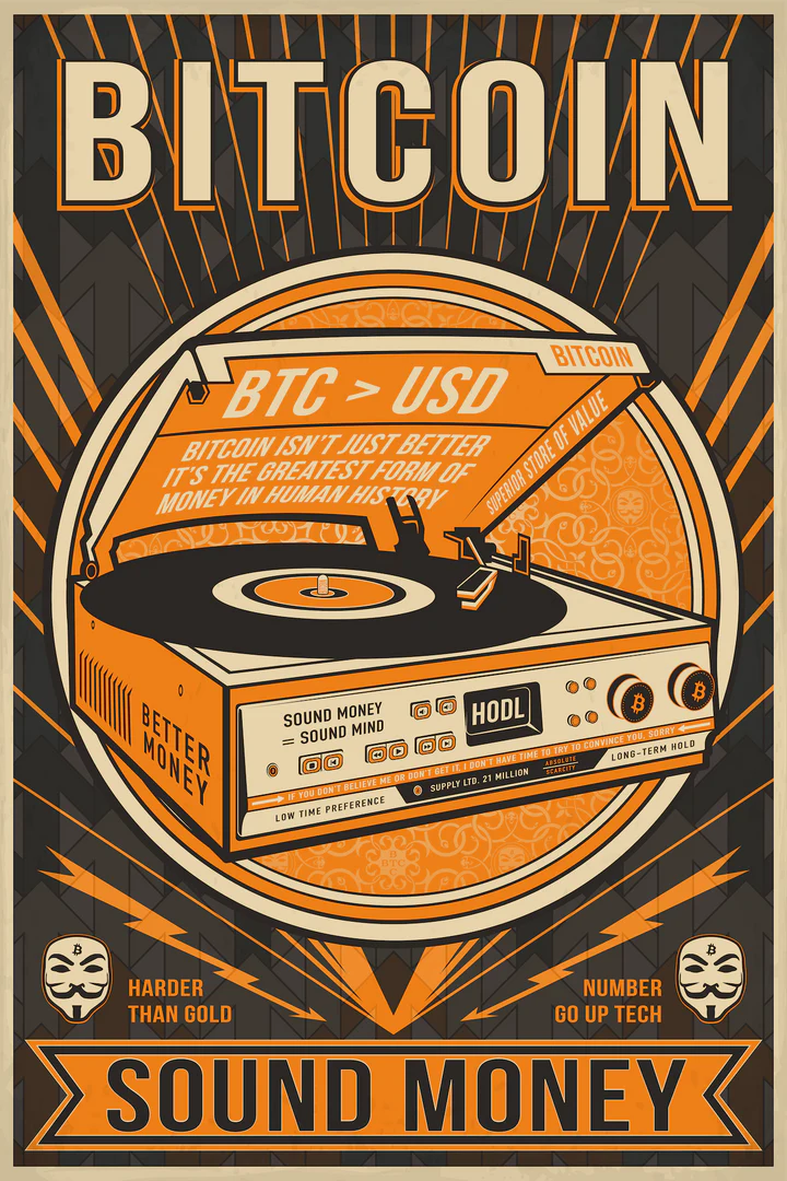 Sound Money Bitcoin Artwork by Lucho Poletti